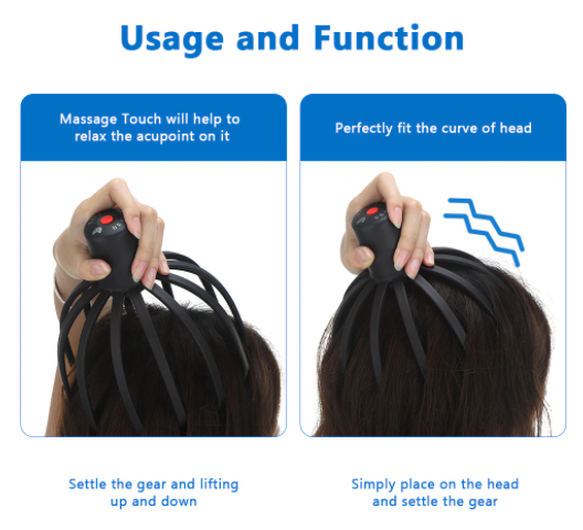 Electric Octopus Claw Shaped Scalp Massager