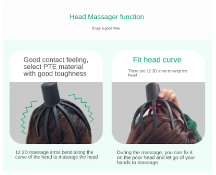 Electric Octopus Claw Shaped Scalp Massager
