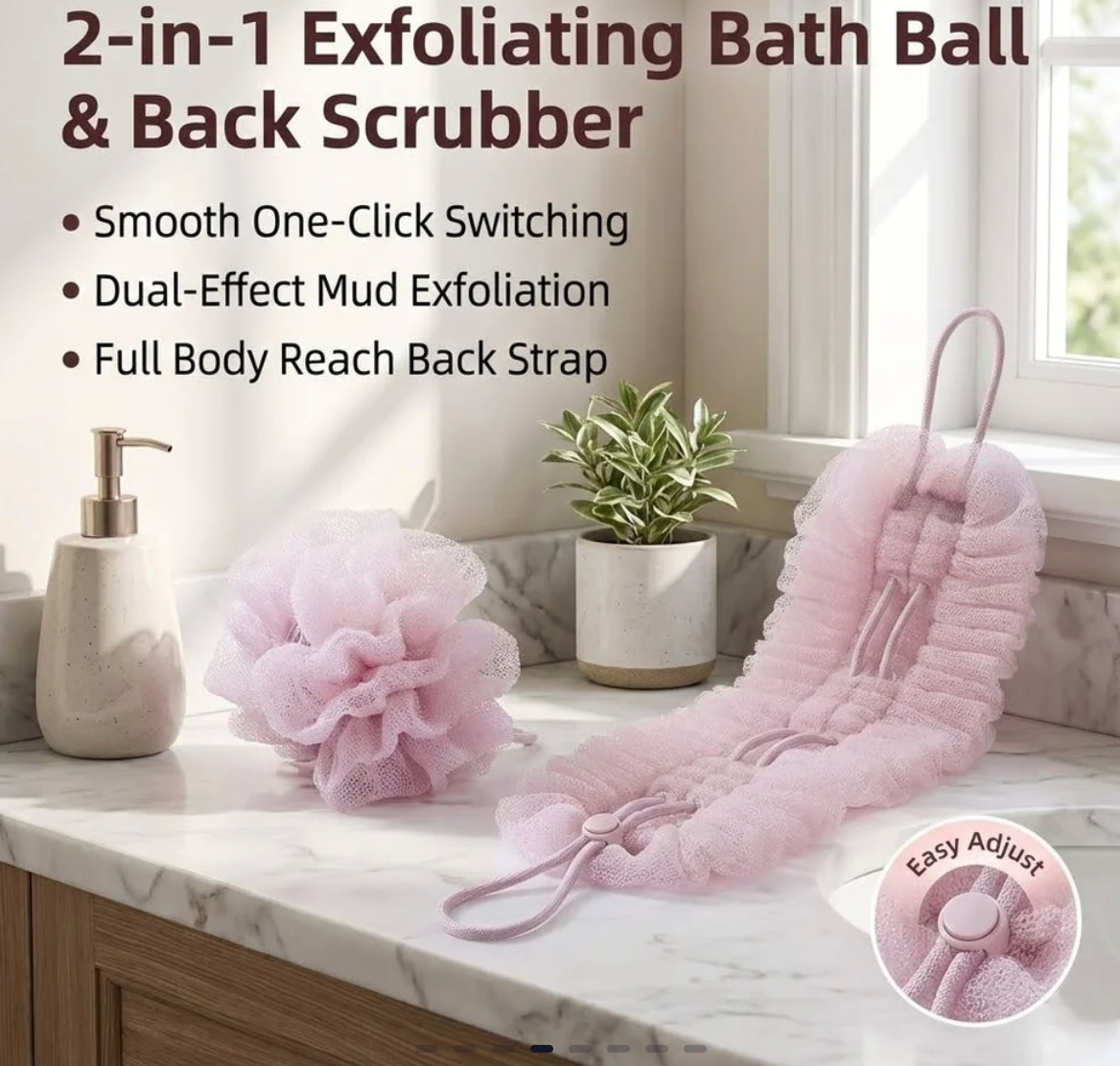2-in-1 Extendable Back Scrubber