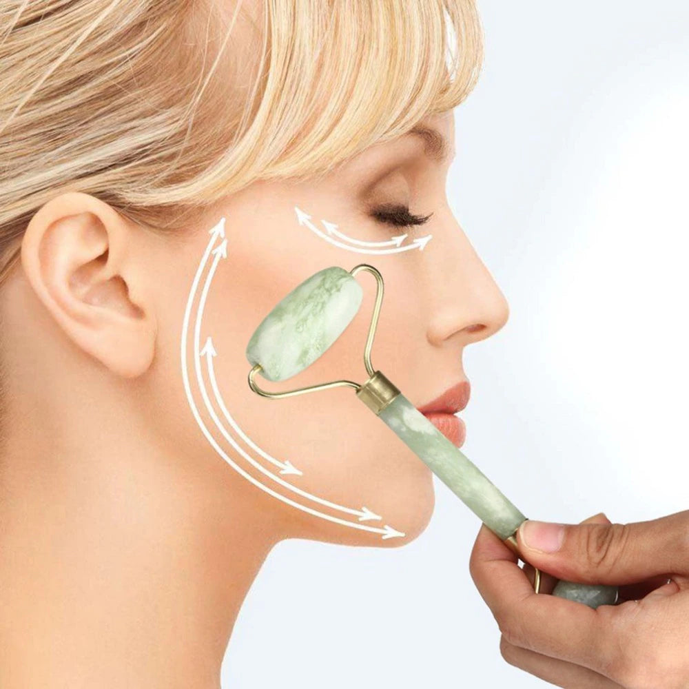 Double Head Jade Stone Facial Massager